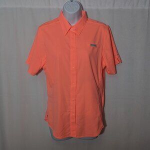 COLUMBIA button-up shirt Sz S PFG SNAP BUTTONS TECHNICAL SOFT FABRIC - STUNNING